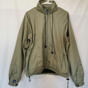 Ascent Olive Green Weather/Rain Proof Jacket w/ Roll-Away Hood - Sz M